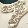 Monogrammed Women's Leopard Print Socks, thumbnail 1 of 4