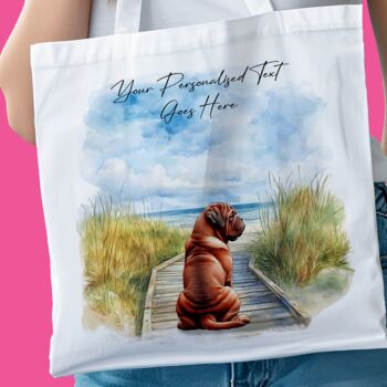 Personalised Dogue De Bordeaux Dog Beach Walk Collection, 7 of 8
