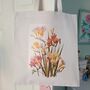Cotton Tote Bag With Freesia Flower Print Design, thumbnail 1 of 4
