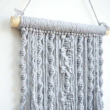 Modern Macrame Pennant Style Wall Hanging, 5 of 9