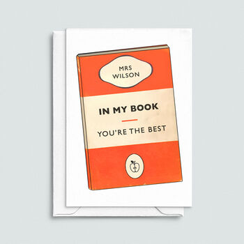 Personalised Book Card For Teacher, 3 of 3