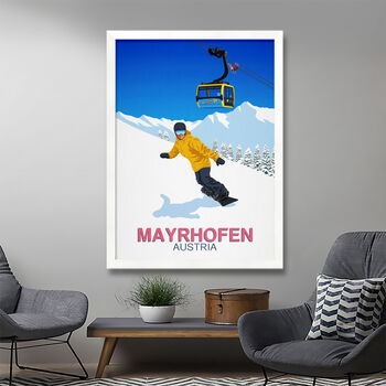 Mayrhofen Snowboard Poster, 2 of 6