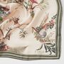 Toile De Jouy Olive Green Square Scarf, thumbnail 3 of 7