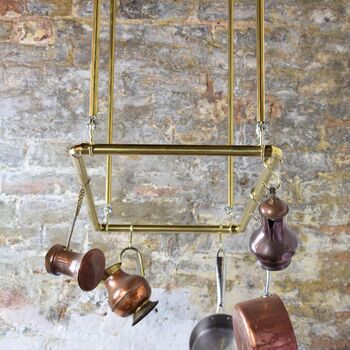 Brass Ceiling Pot And Pan Rack, 2 of 7