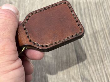 Personalised Brown Leather Key Fob, 5 of 8