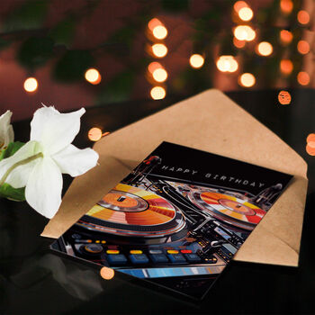 Cool Dj Controller Decks Music Lover For Him Her Birthday Card, 4 of 5