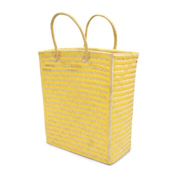 Sardinia Medium Yellow Straw Basket Bag, 4 of 7