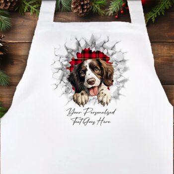 Personalised Christmas Springer Spaniel Break Through, 4 of 10