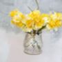 Faux Daffodils In Glass Vase, thumbnail 2 of 10