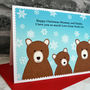 'Bear Family' Christmas Card For Grandparents / Parents, thumbnail 2 of 3