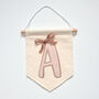 Bow Initial Banner Personalised Nursery Decor, thumbnail 3 of 5