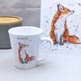 Amber Fox Ceramic Latte Coffee Mug, thumbnail 1 of 3