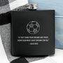 Personalised Football Quote Hip Flask, thumbnail 1 of 4
