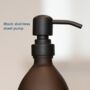 Matte Amber Glass Soap Dispensers Black Set Of Two, thumbnail 3 of 5