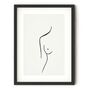 Female Nude Drawings Print Set Of Two, thumbnail 4 of 9