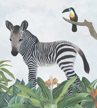 Safari Animals Jungle Scene Wallpaper, 7 of 8