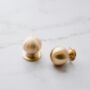 Round Traditional Style Brass Handle Knob, thumbnail 1 of 1
