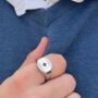 Personalised Birthstone Men's Signet Ring, thumbnail 2 of 2