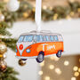 Personalised Campervan Christmas Bauble Decoration, thumbnail 1 of 7