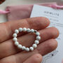 Howlite Thumb Ring With Pouch And Info Card, thumbnail 2 of 6