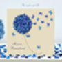 Butterfly Thinking Of You Blue Hydrangea Card, Not 3D, thumbnail 11 of 11