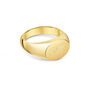 Oblate Personalised Signet Ring 18 K Gold Plated Solid Silver, thumbnail 1 of 6
