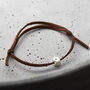 Personalised Men’s Silver Cube Leather Bracelet, thumbnail 3 of 12