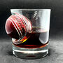 Personalised Cricket Ball Whisky Glass, thumbnail 2 of 5