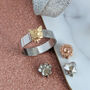 Sterling Silver Ring With Four Interchangable Charms, thumbnail 1 of 9