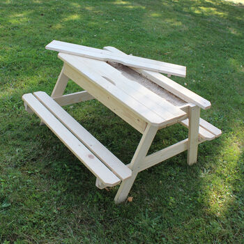 Childrens Picnic Table With Sandpit, 7 of 8