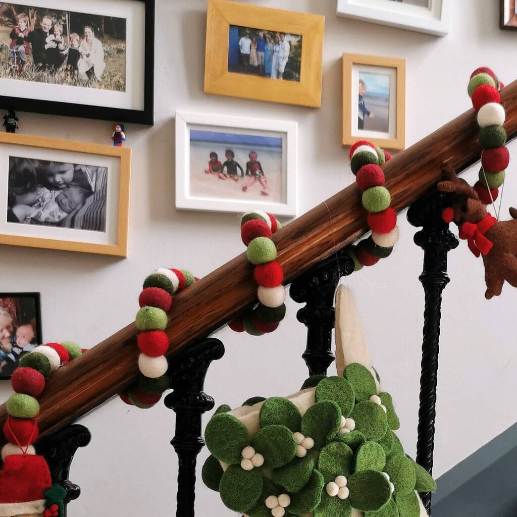 Handmade Felt Traditional Tinsel Garland Decoration, 1 of 7