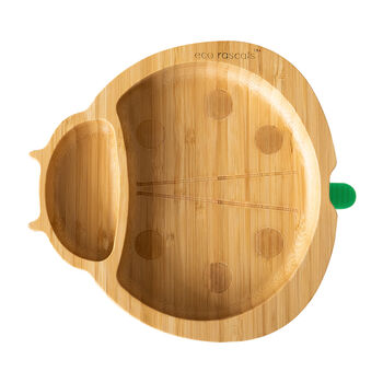 Bamboo Suction Plate Ladybird Green, 3 of 4
