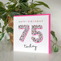Leopard Love 75th Birthday Card, thumbnail 2 of 3