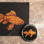 Red Gold Fish Compact Mirror And Lens Cloth Set, thumbnail 4 of 10