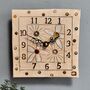 Small Wall Clock, Large Numbers, Flowers, thumbnail 2 of 7