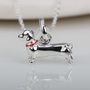 Solid Silver Dachshund Pendant, thumbnail 6 of 8