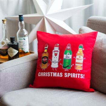 'Christmas Spirits' Christmas Cushion, 8 of 8