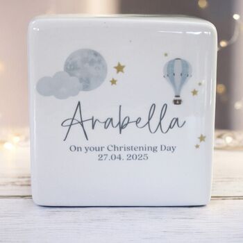 Personalised Ceramic Money Box Christening Gift, 4 of 7