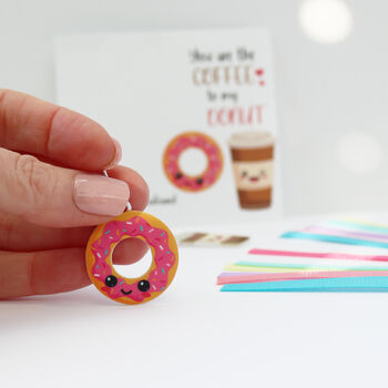 You Are The Coffee To My Donut Valentine's Earrings, 12 of 12