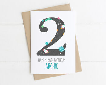 Personalised Children's Birthday Card Space, 4 of 8