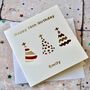 Personalised Birthday Party Hat Gold Foil Card, thumbnail 3 of 4