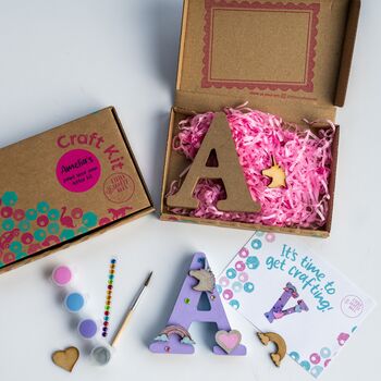 Personalised Paint Your Own Unicorn Wooden Letter, 2 of 7