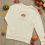 Personalised Ecru Pumpkin Picking Crew Adult Sweatshirt, thumbnail 1 of 4