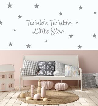 Twinkle Twinkle Little Star Fabric Wall Stickers, 2 of 4