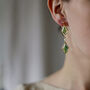 Fern Dangle Earrings With Natural Freshwater Pearls, thumbnail 1 of 6