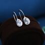 Sterling Silver Cz Droplet Drop Hook Earrings, thumbnail 1 of 11