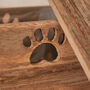 Personalised Wooden Paw Print Dog Treat Box, thumbnail 5 of 7