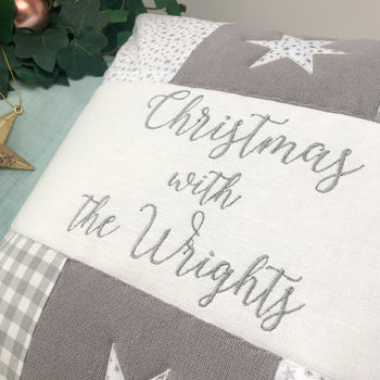 Christmas With… Grey Cushion, 3 of 3