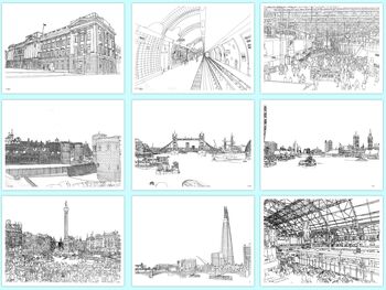 Sets Of Artistic City Postcards, 7 of 12