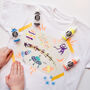 Space Children’s T Shirt Painting Fabric Stencil Kit, thumbnail 1 of 10